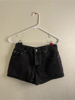 90s LEI Black High-Rise Denim Jean Shorts